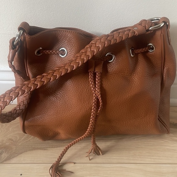 Talbots Gorgeous Tan Leather Drawstring Handbag - Picture 8 of 12